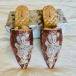 Birdies Floral Sequin Flats